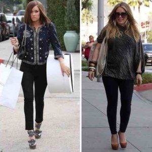 J brand jett black skinny pencil split ankle jean size 27